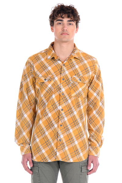 Original Paperbacks Flannel Shirt in Yellow White