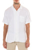 Original Paperbacks Morro Bay Short Sleeve Shirt in Cloud on model front view