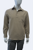 mannequin wearing a tan shirt