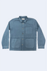 utility shirt in blue against white background