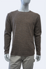 mannequin wearing a brown crewneck sweatshirt