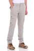 bone color carog pants on white background