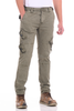 olive cargo pant on man on white background 