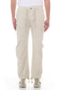 person wearing string color cargo pant against white background 