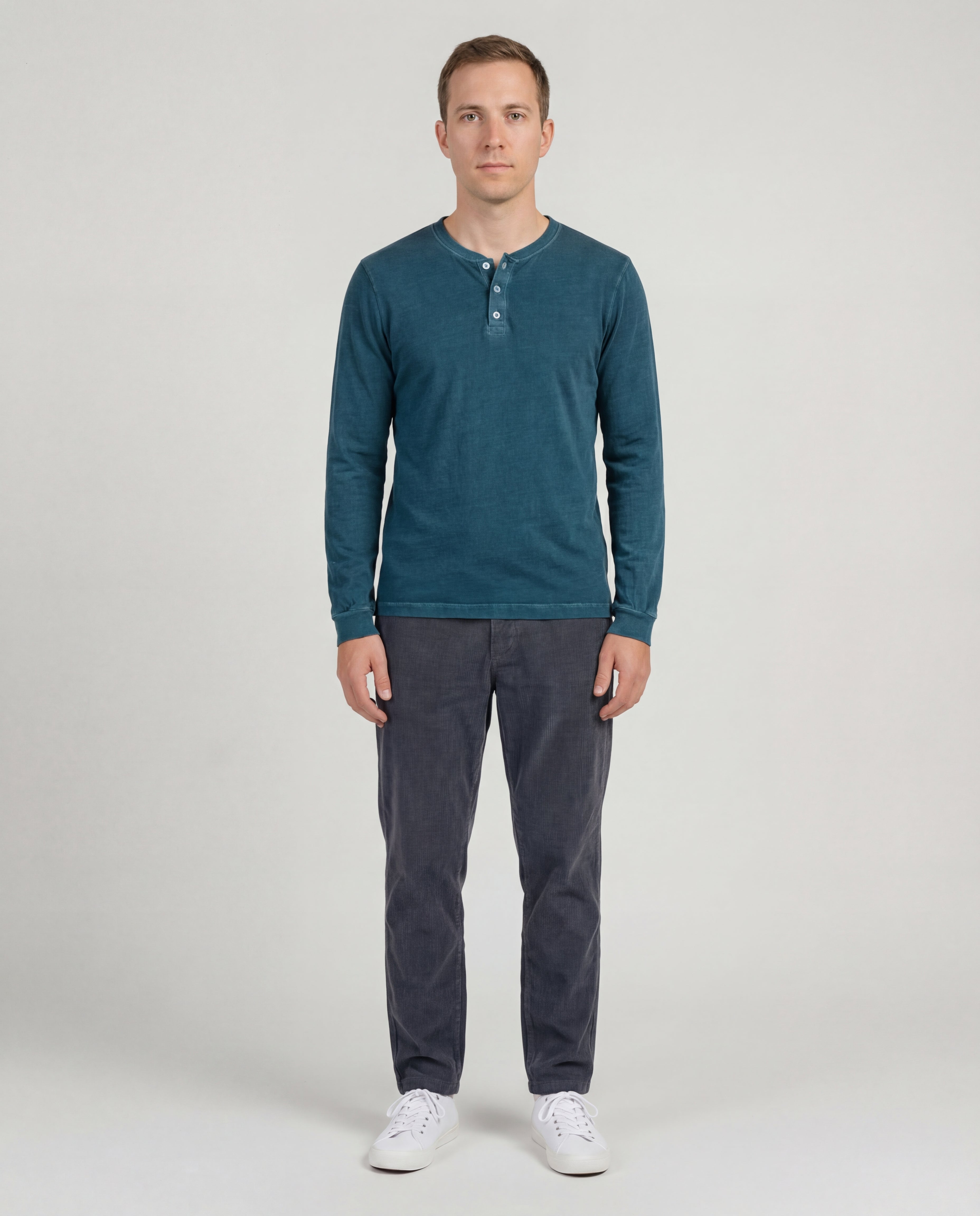 Henley Tee - Dark Sea