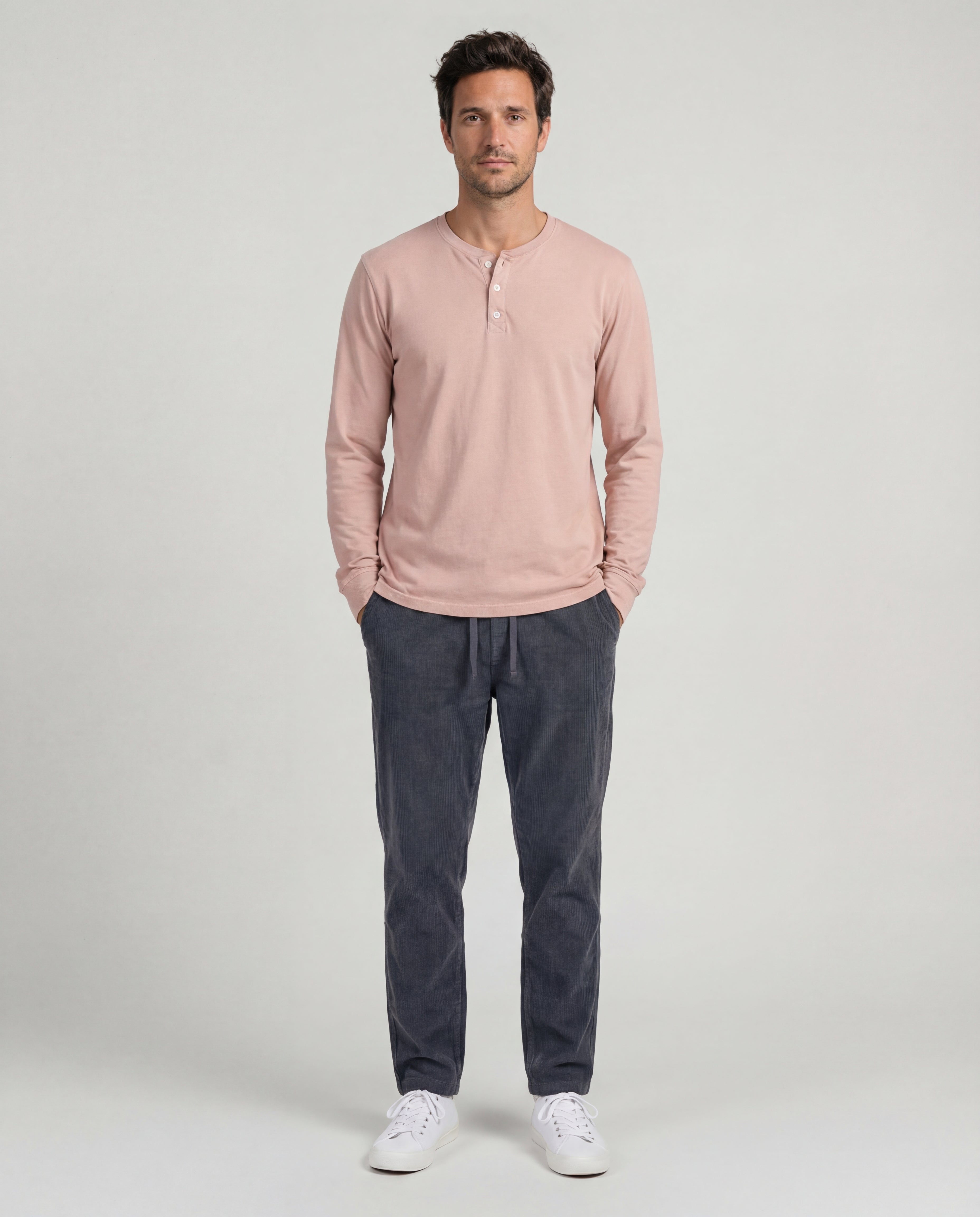 Henley Tee - Blush