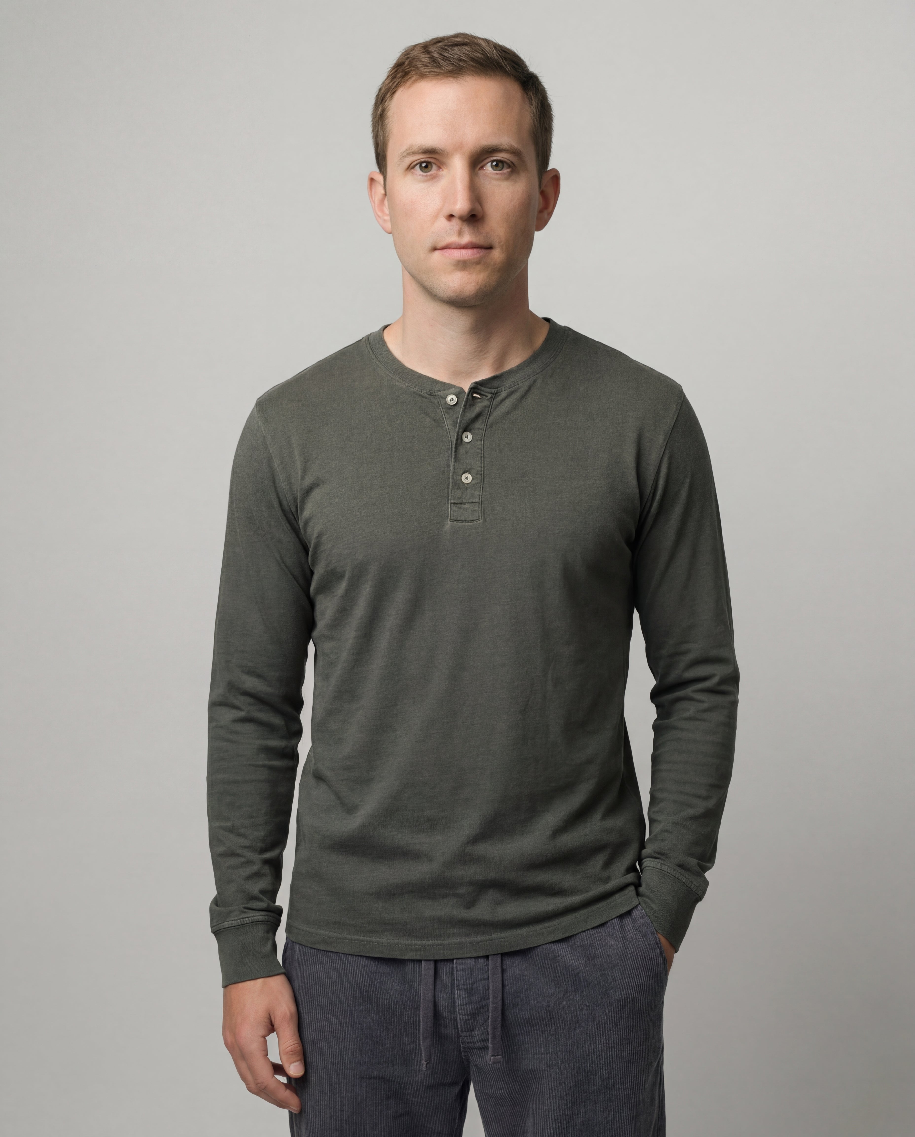 Henley Tee - Pine