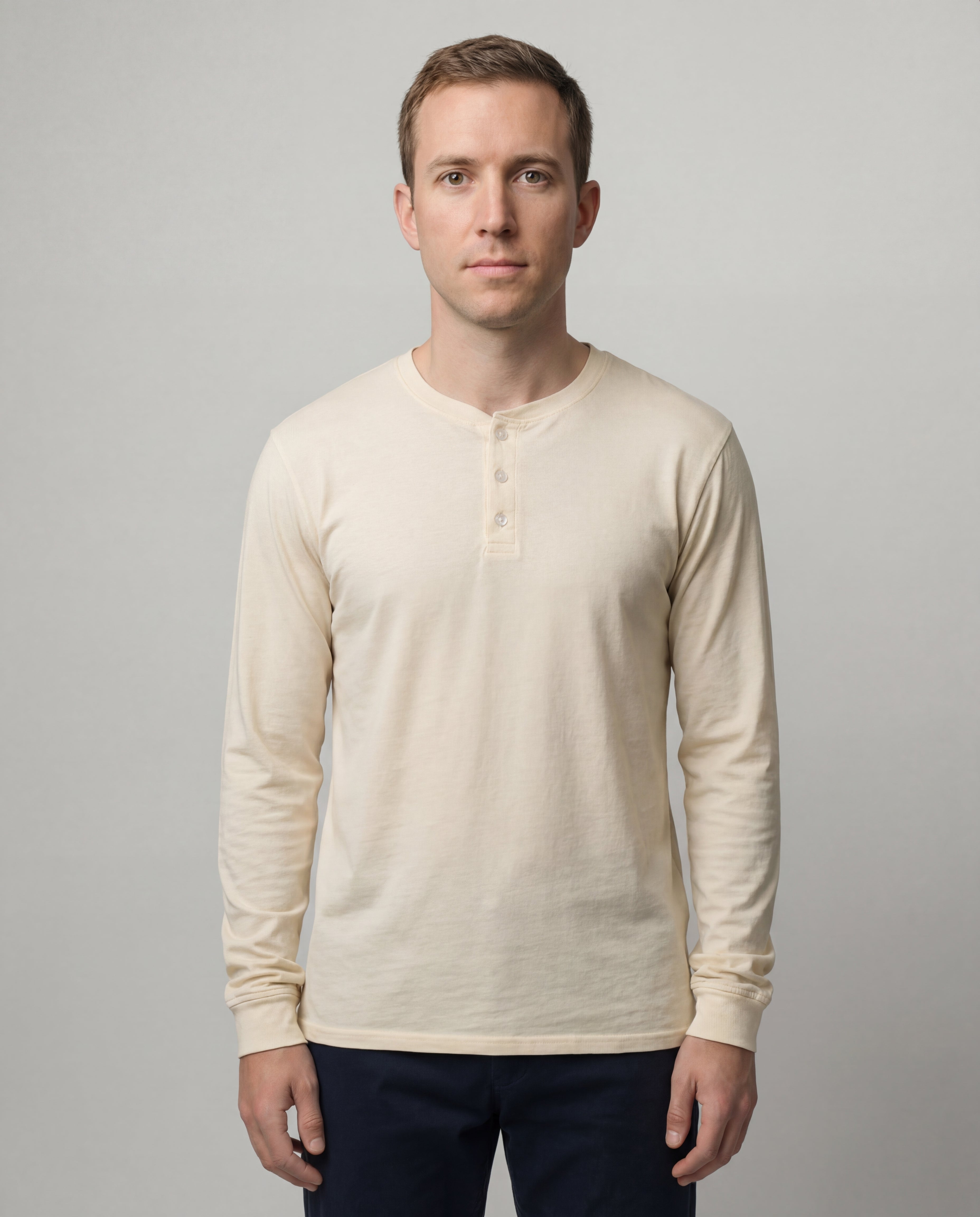 Henley Tee - Bone