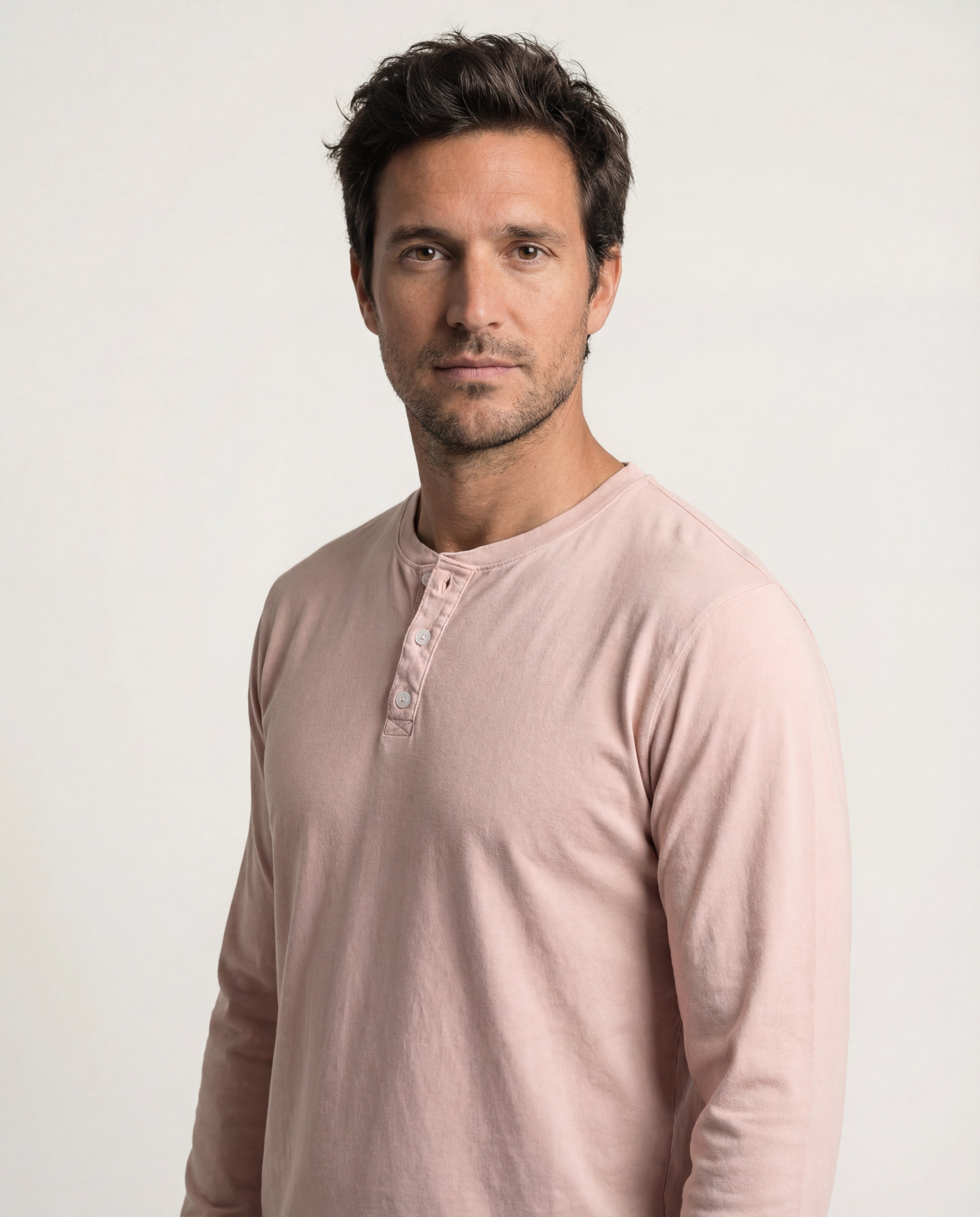 Henley Tee - Blush