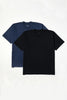 original paperbacks nara heavy knit two tee bundle in colors navy and black product flat image of two tees stacked