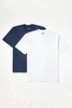 original paperbacks 2 tee bundle white and navy tee flat front image