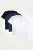 original paperbacks 4 tee bundle white black navy heather grey front view