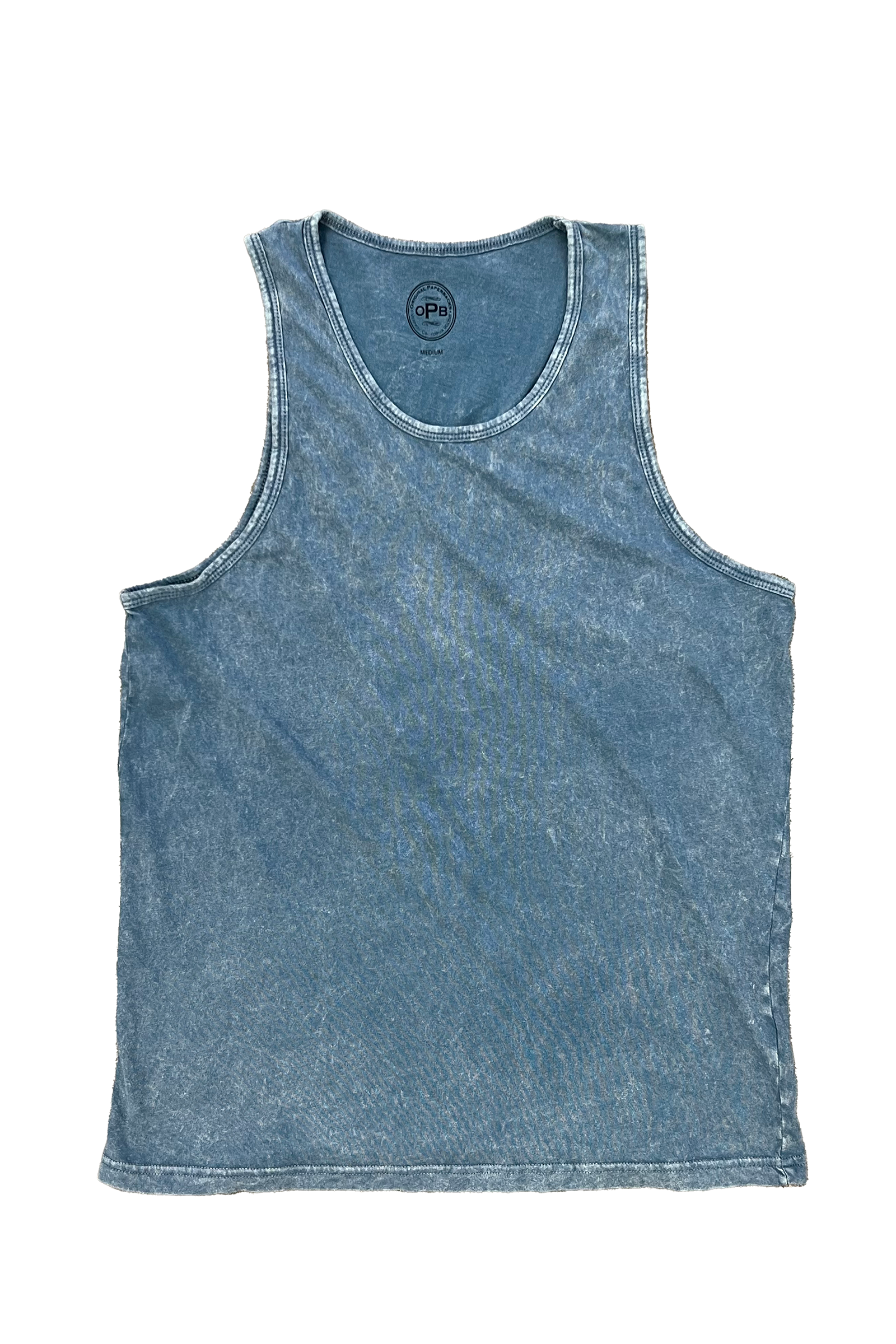 original paperbacks bondi beach tank in vintage blue