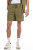 original paperbacks lenox waffle knit volley short in forest green front view