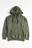 Original Paperbacks Bayside Dip Hoodie in rosemary green image of cropped flat front view