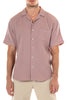 Original Paperbacks Morro Bay Short Sleeve Shirt in Sepia Rose on model front view