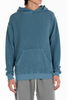 blue terry hoodie on white background