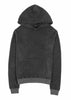 charcoal terry hoodie on white background