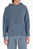 blue terry hoodie on white background