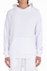 white terry hoodie on white background