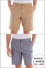 Original Paperbacks Walden Chino Short 20% Off Bundle in Khaki and Light Grey on model front view