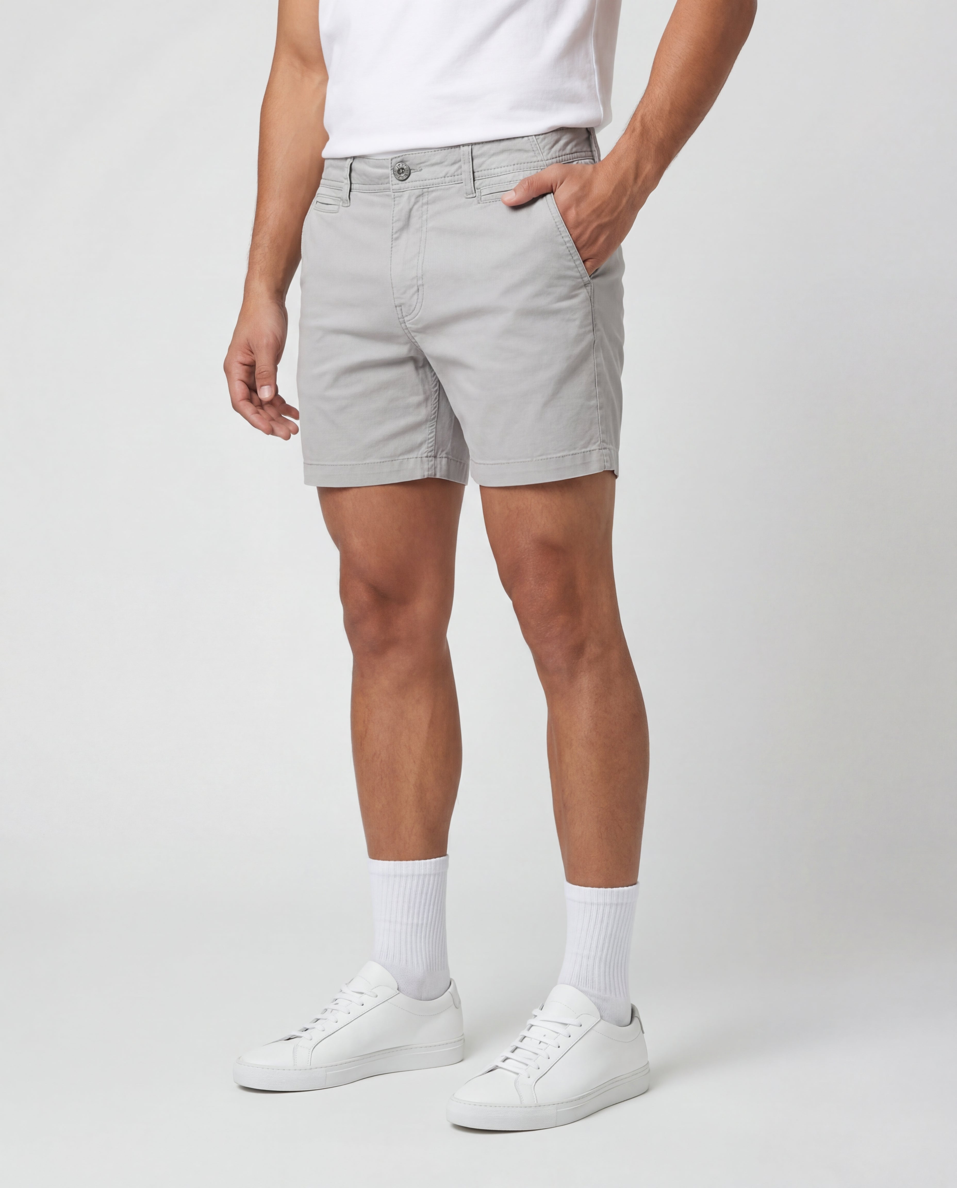 Palm Springs 5" Inseam Chino Short - Light Grey