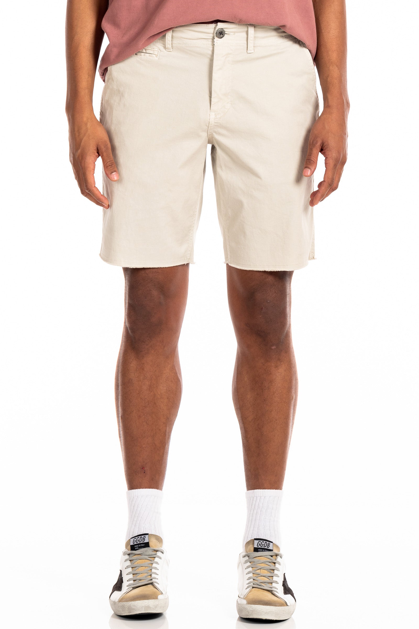 Original Paperbacks Brentwood Chino Short in String on Model Cropped Front View