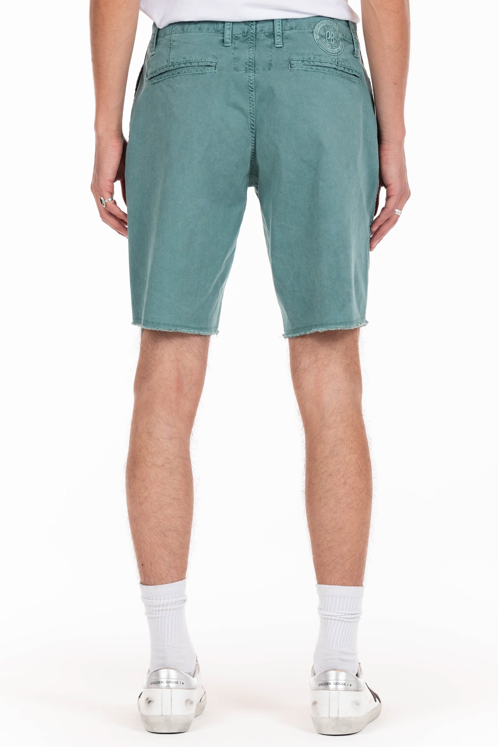Original Paperbacks Rockland Chino Short in Breakwater on Model Cropped Back View
