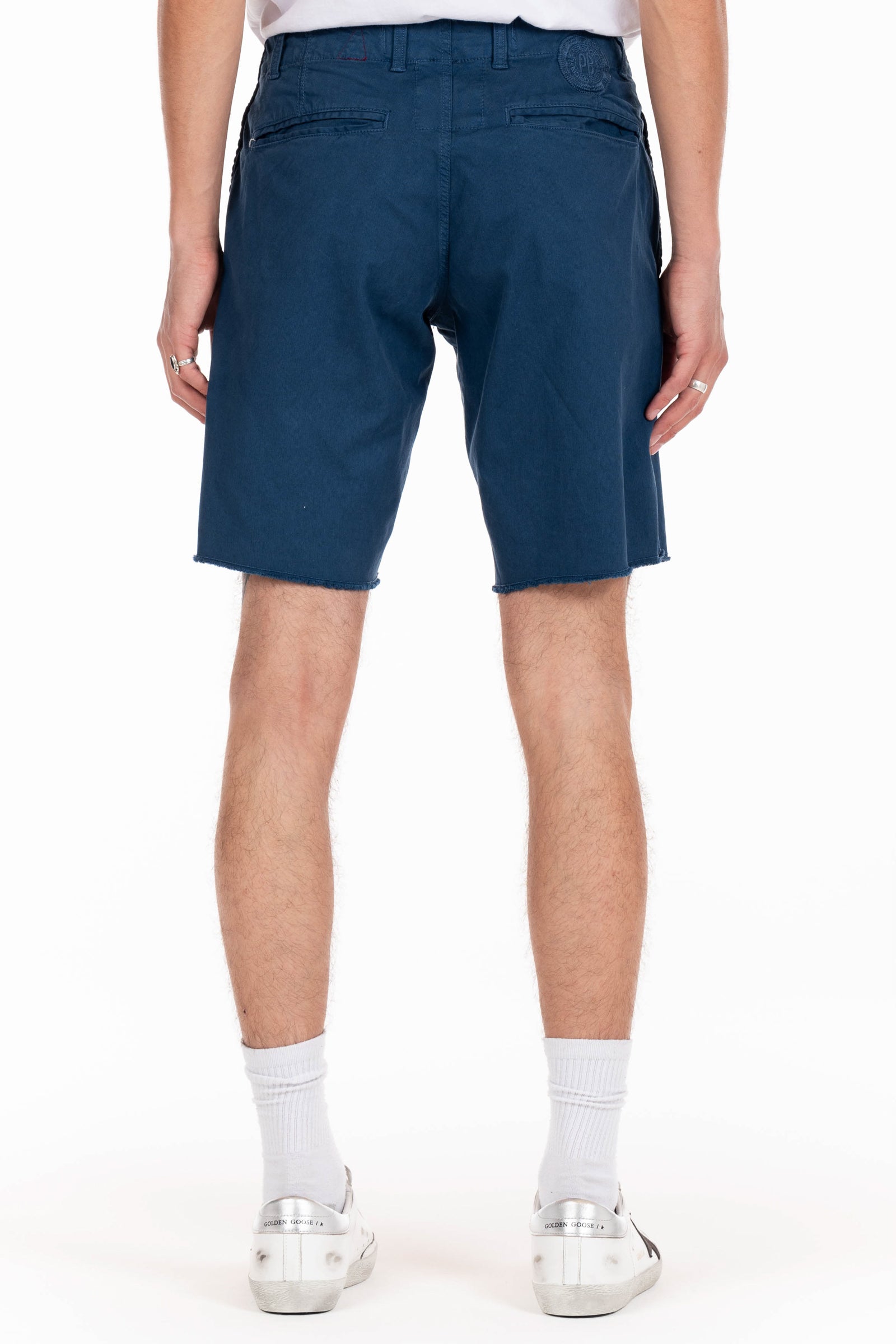 Original Paperbacks Rockland Chino Short in Ocean on Model Cropped Back View