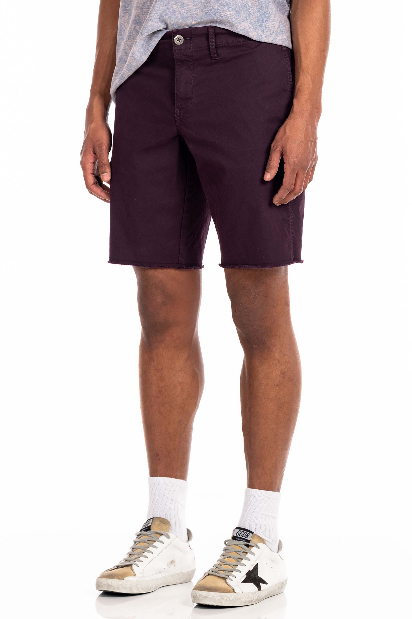 Original Paperbacks Rockland Chino Short in Plum on Model Cropped Side View