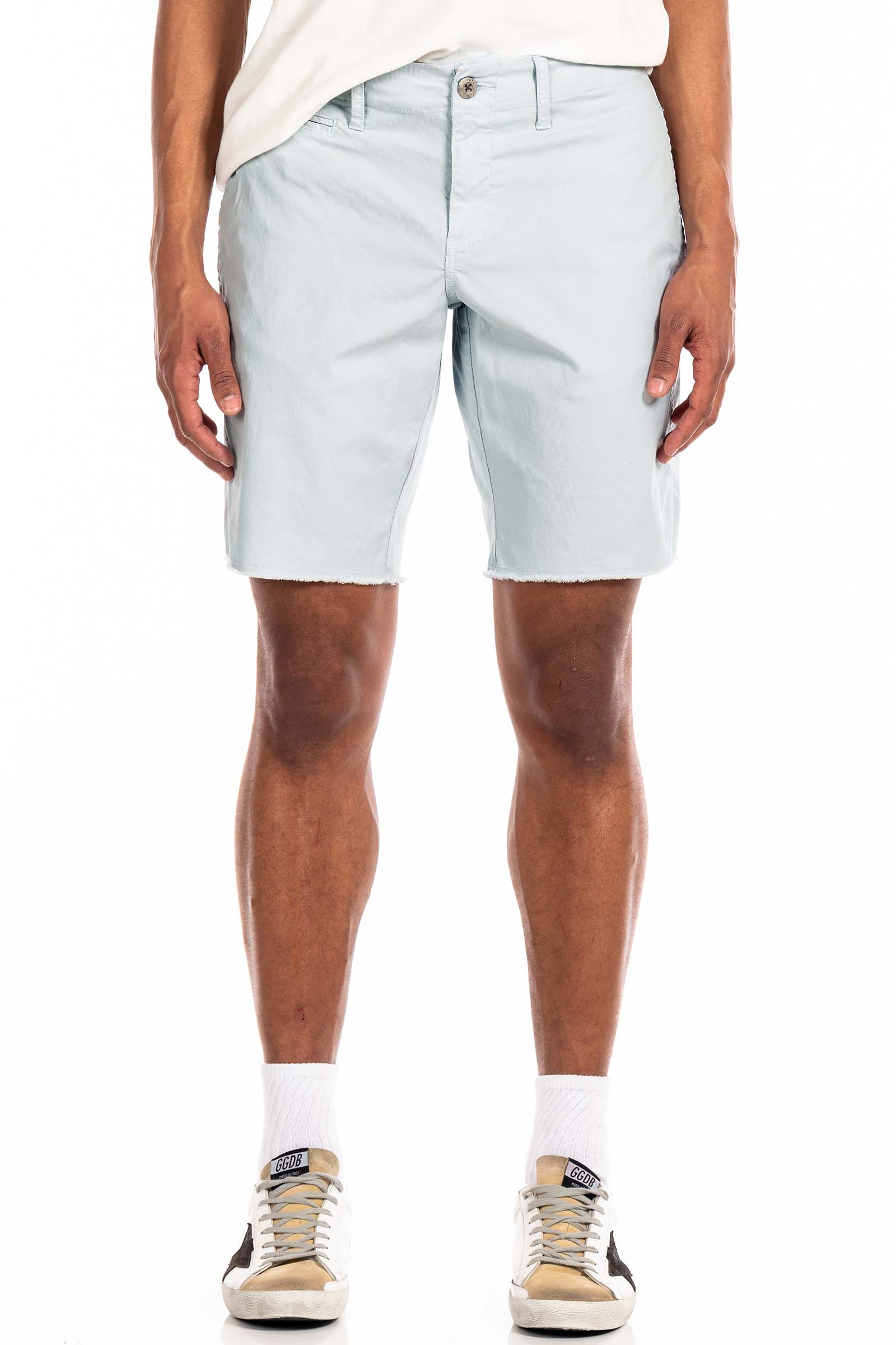 Original Paperbacks Rockland Chino Short in Waterfall on Model Cropped Front View
