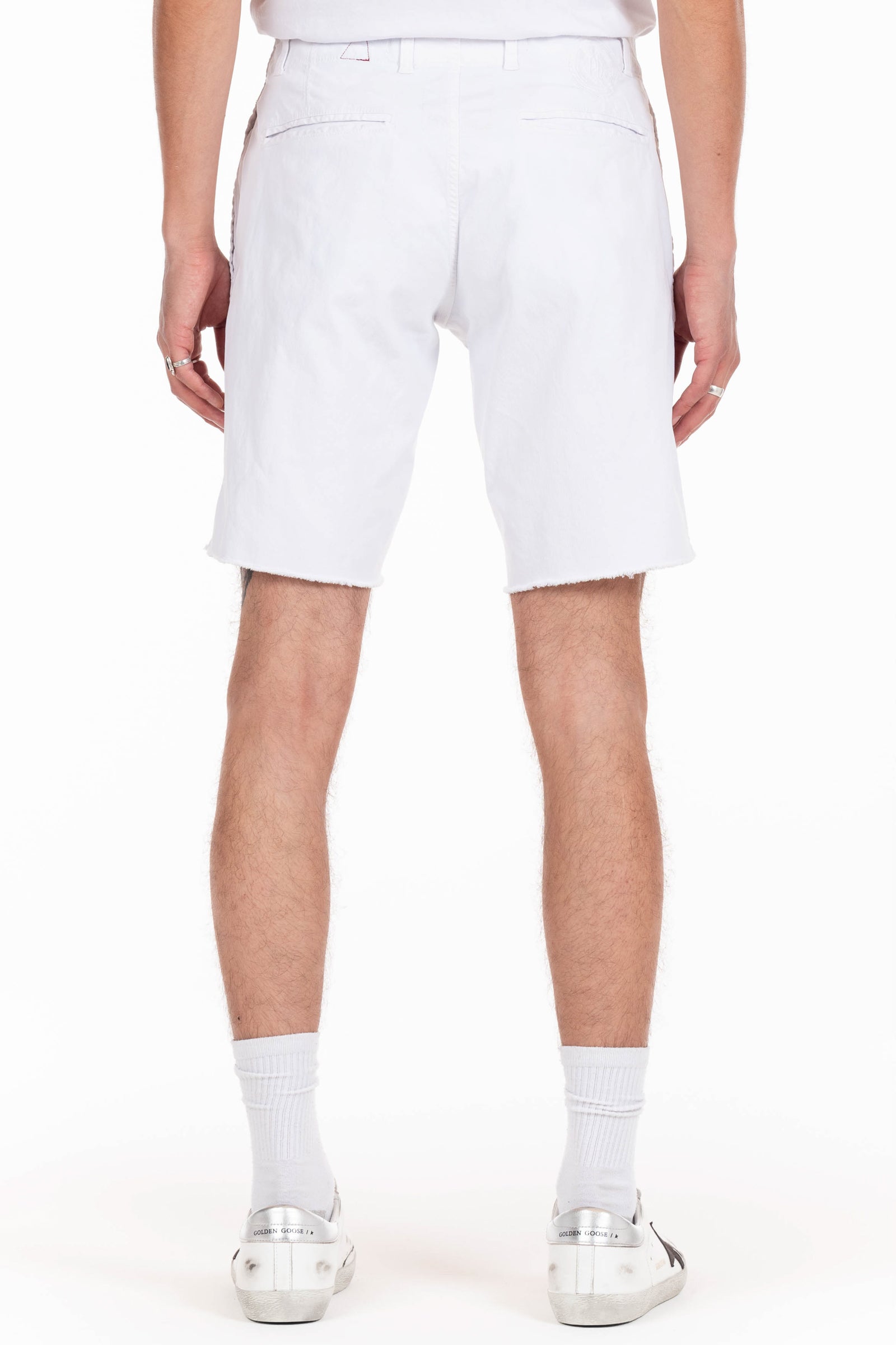 Original Paperbacks Rockland Chino Short in White on Model Cropped Back View